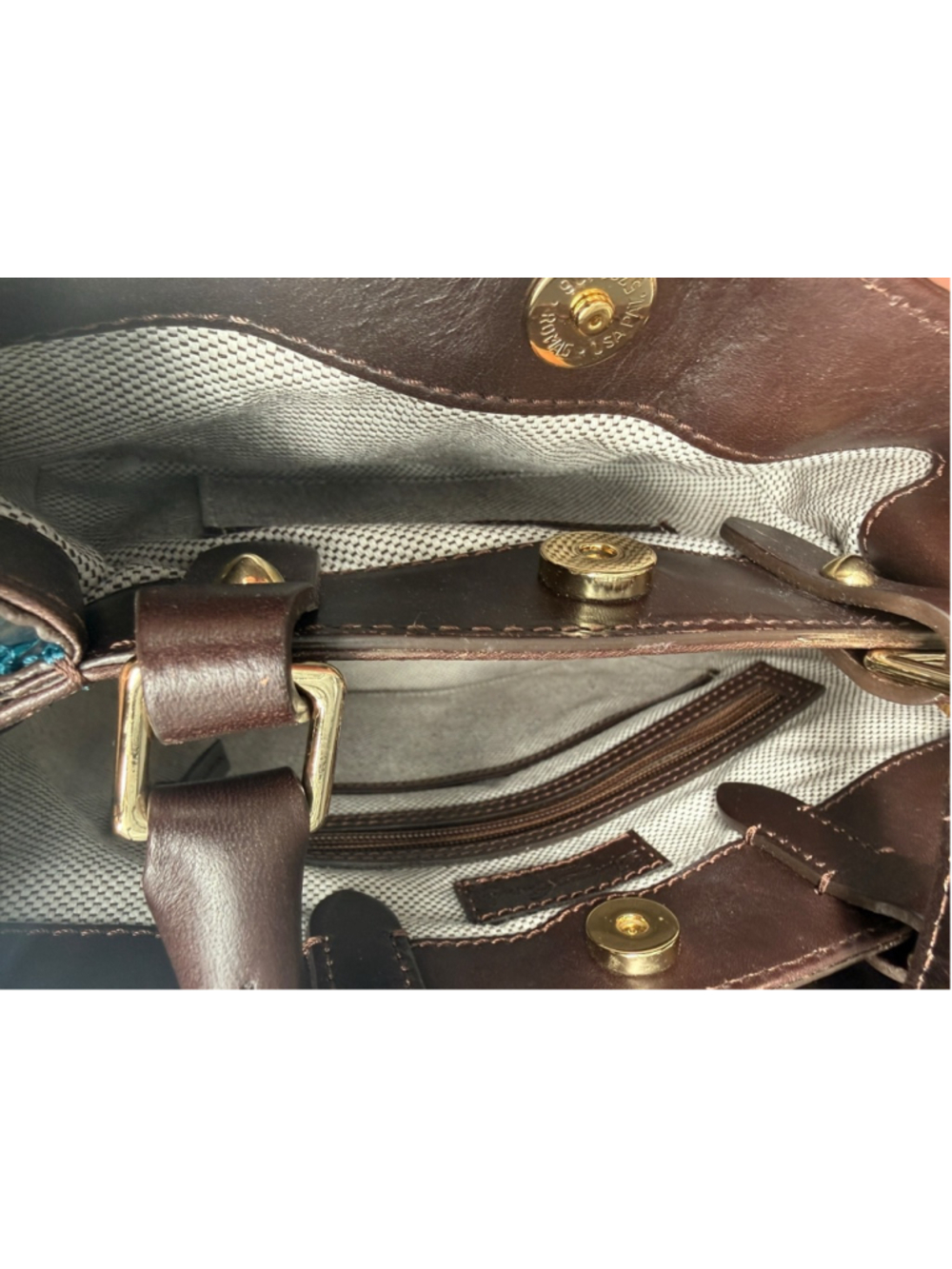 Women's Dooney & Bourke Teal Croc Embossed Crossbody Bag - Picture 6 of 8
